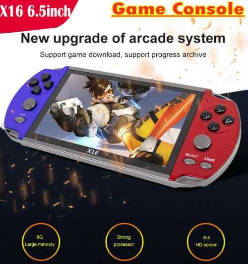 PSP X16 6.5" Игрова тв конзола с 30000+ игри Nintendo Sega ps4