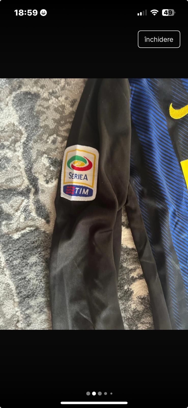 Bluza neagra cu dungi albastre Inter Milano