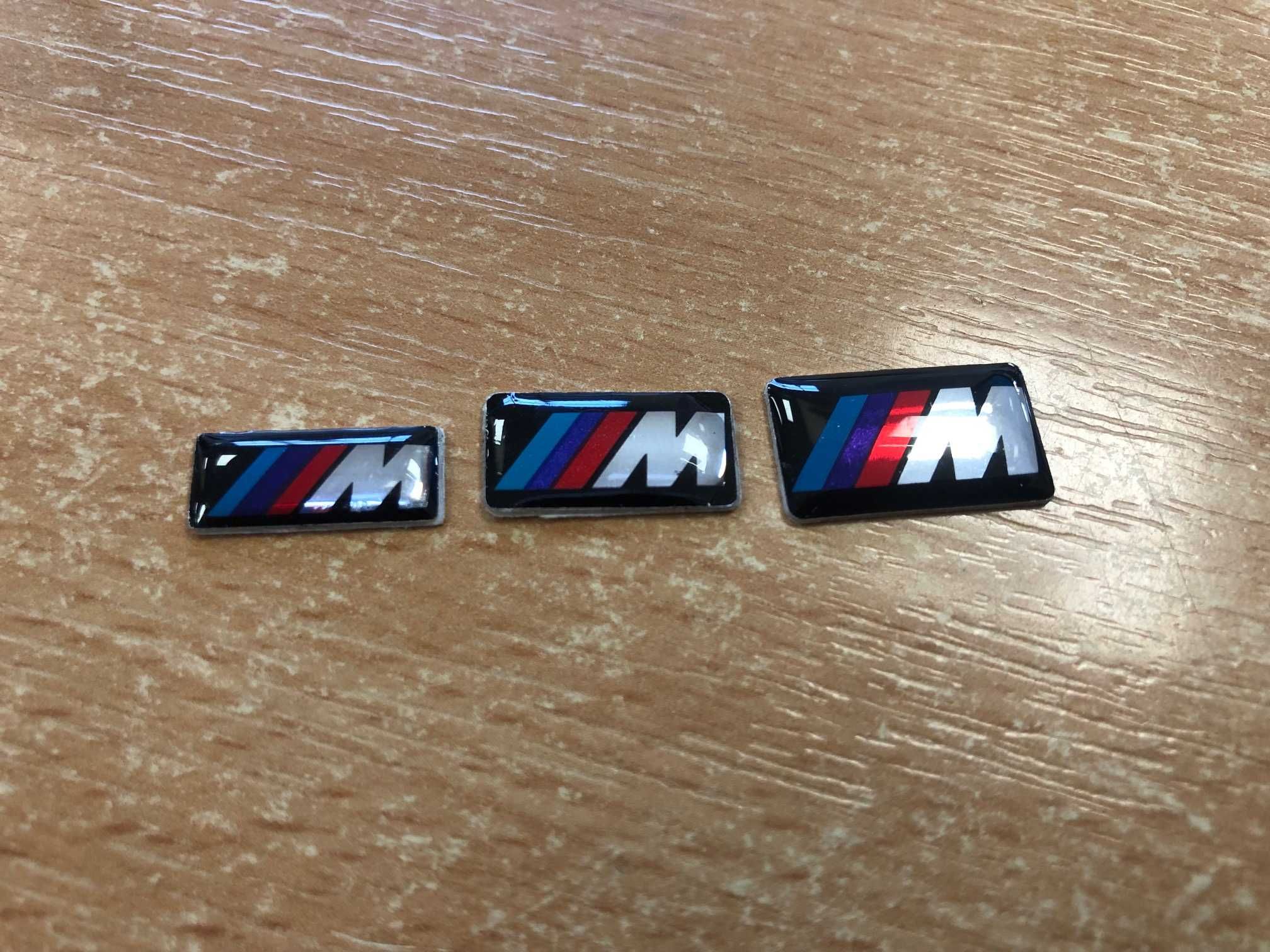 Emblema M Logo, Sticker M Power silicon, volan, jante,  3 dimensiuni