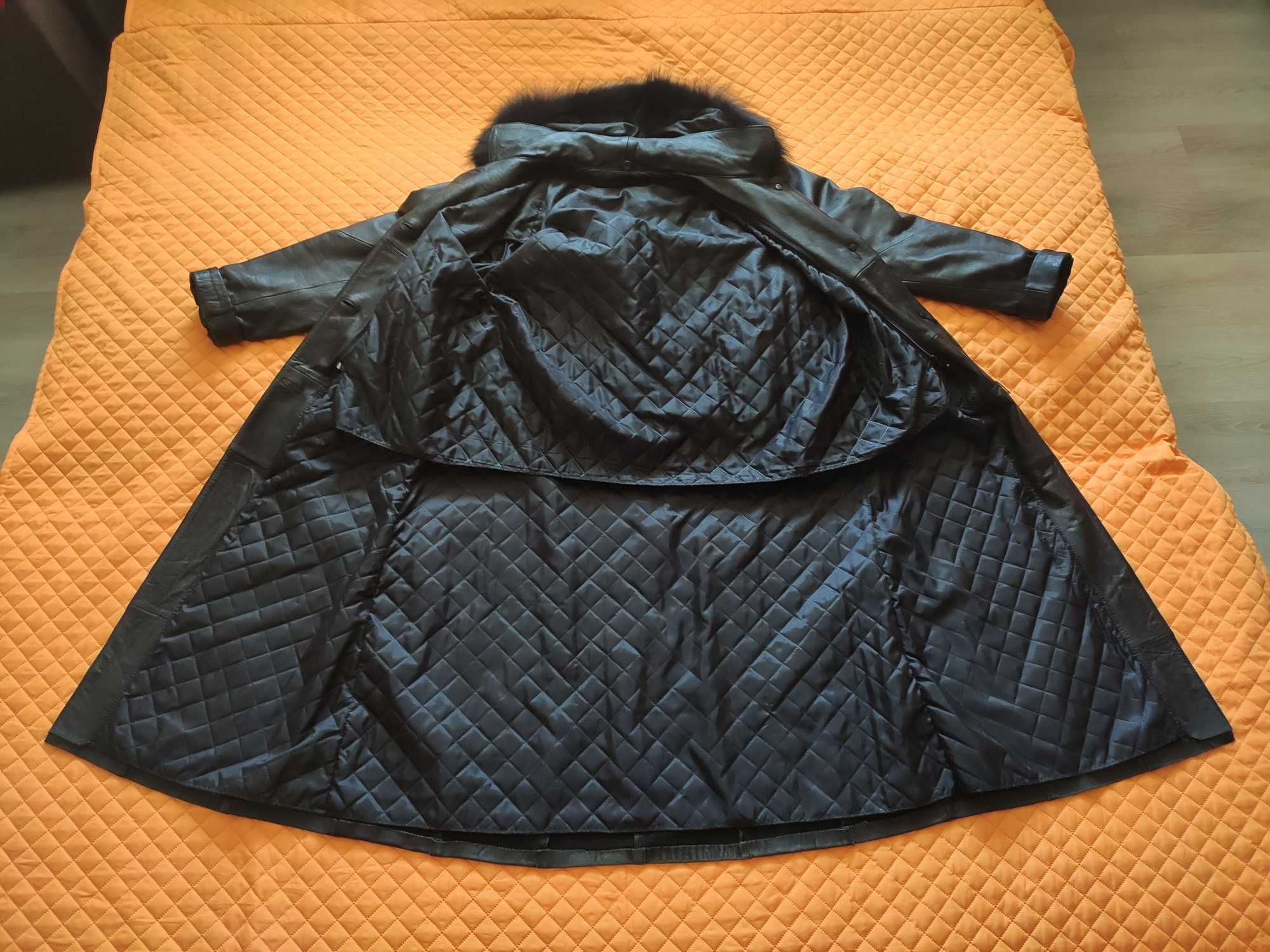 2 X Haina Dama Neagra Piele Naturala Marime 2XL CA NOI
