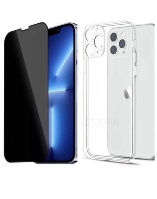 Iphone 14/15/16/17 PRO MAX AIR Husa Perfect Fit +Folie Sticla Full 21D