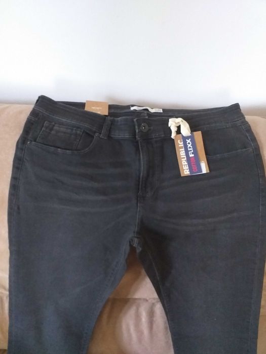 Blugi barbati noi cu eticheta gri inchis, 36,Denim