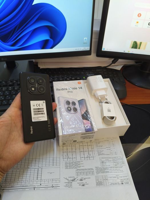 Redmi note 14pro 12/256gb(2025)3 kunlik ideal zur aybi yuq tozza tele