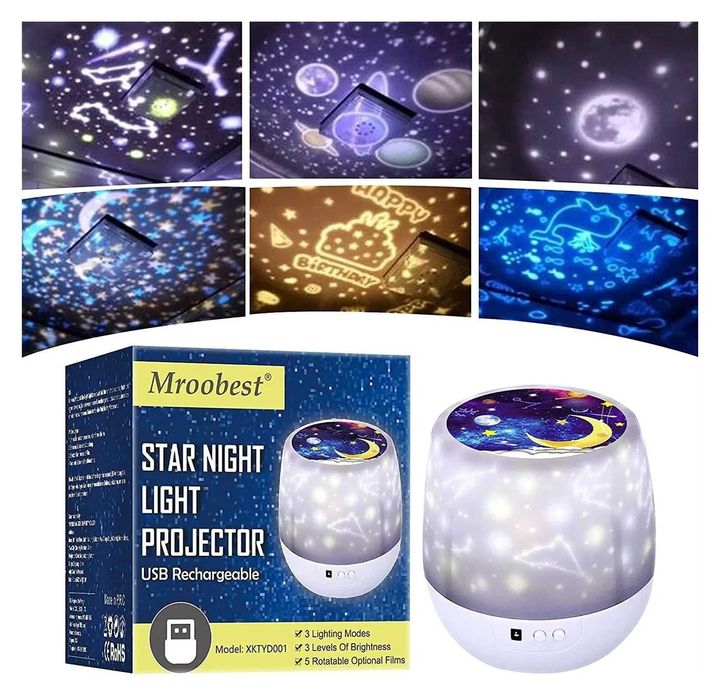 Звезден проектор с 6 плаки и 3 цветови режима Mroobest