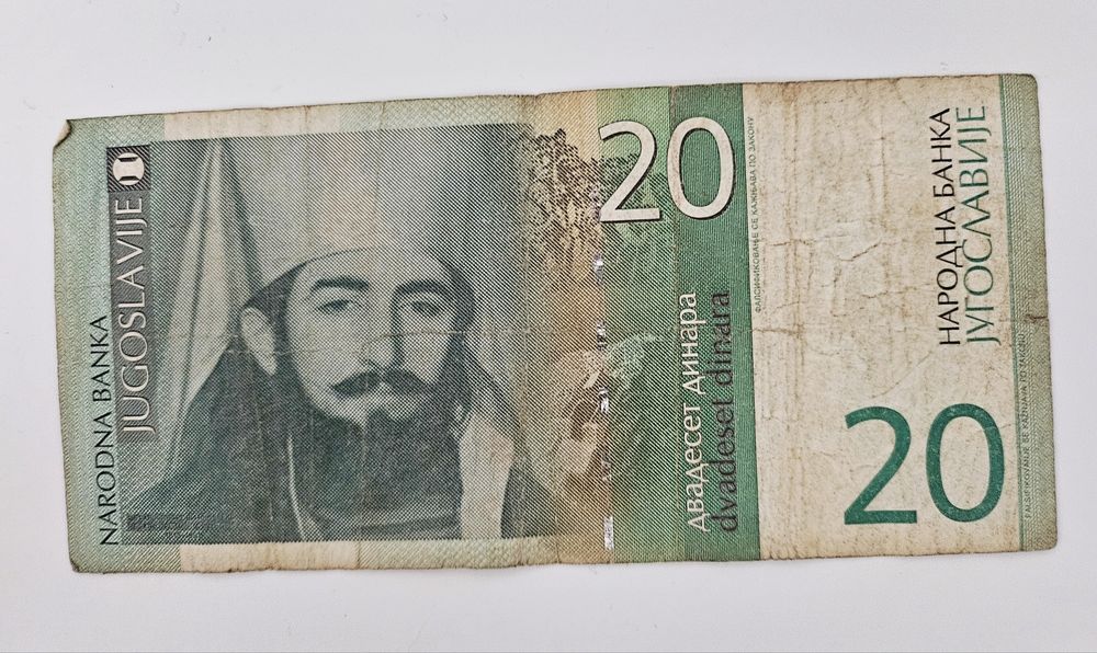 Bancnota de 20 Dinara – Iugoslavia – anul 2000