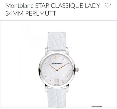 Продам швейцарские часы Montblanc Star Classique lady 34mm perlamutt