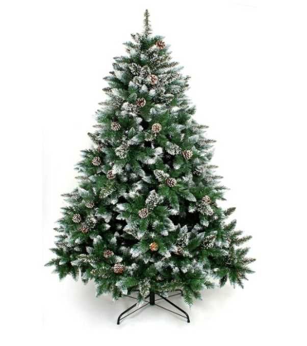 Brad artificial Yorbay 210 cm, Ramuri Realiste, Suport Metalic