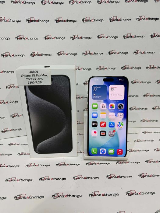 iPhone 15 Pro Max 256GB Black Neverlocked 90%  46899