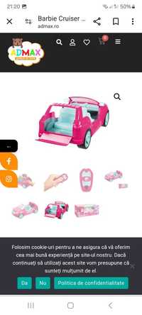 Mașinuță cu telecomandă Barbie