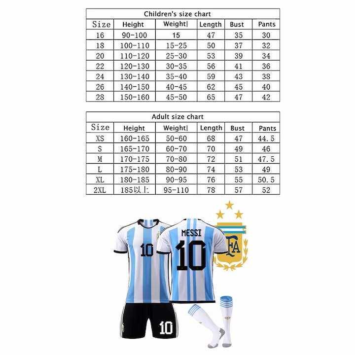 Echipament sportiv/fotbal copii (Messi - Argentina)