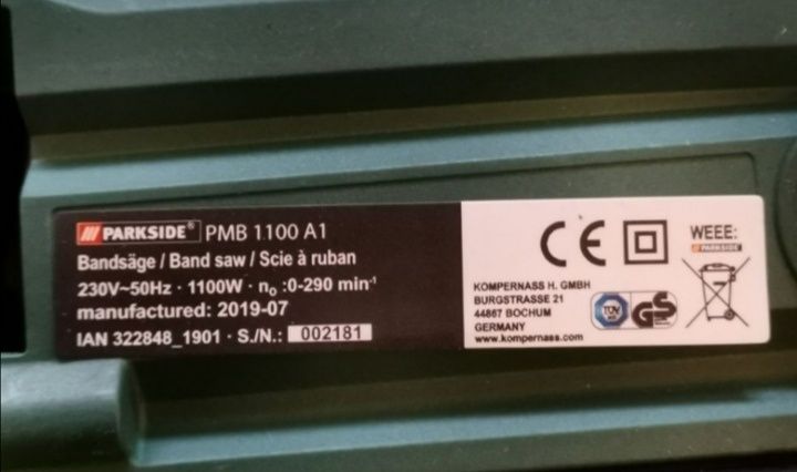 НОВ Немски Банциг за Метал PARKSIDE 1100W