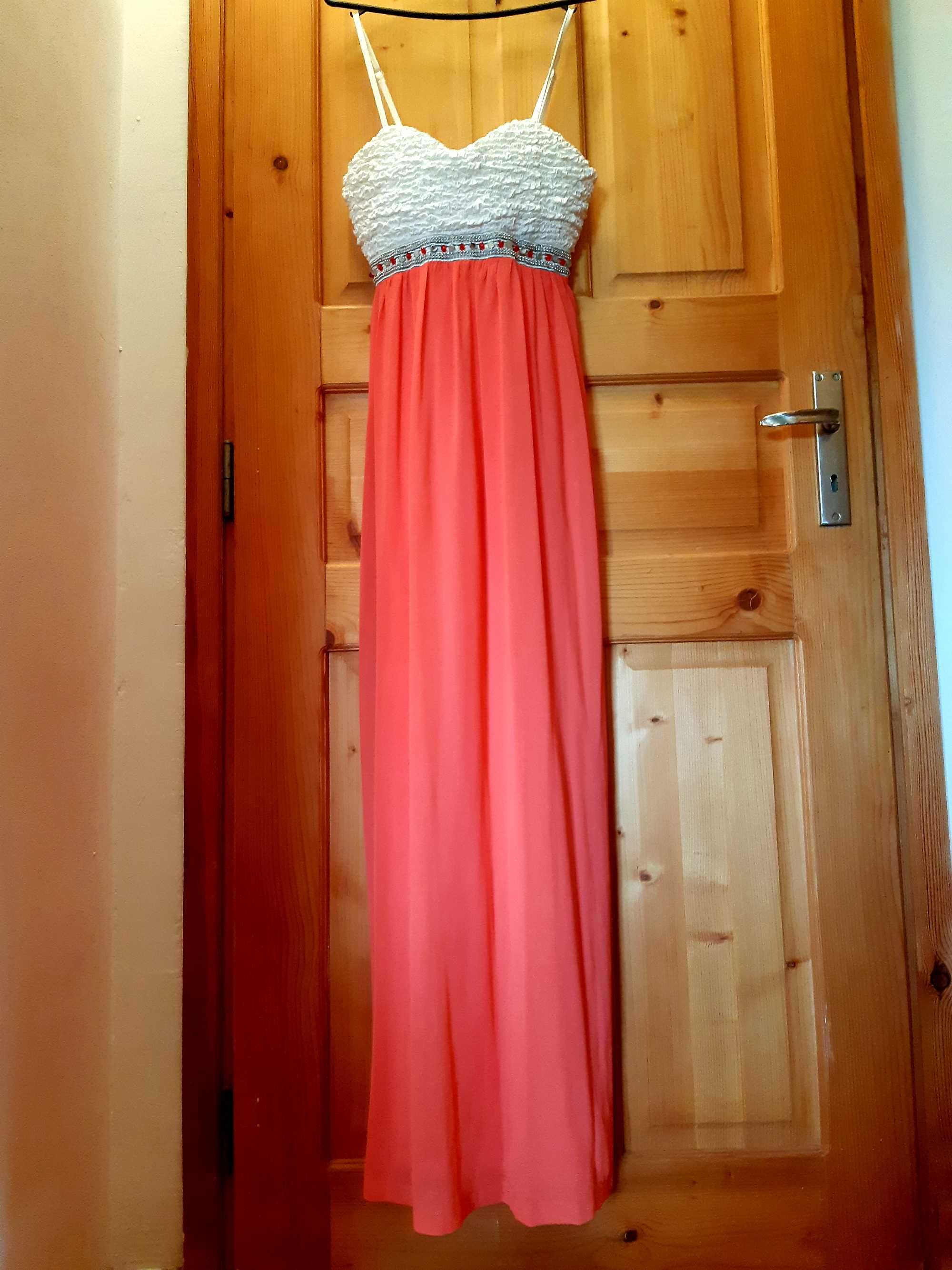 Официална дълга рокля с бюстие и презрамки XL, XXL