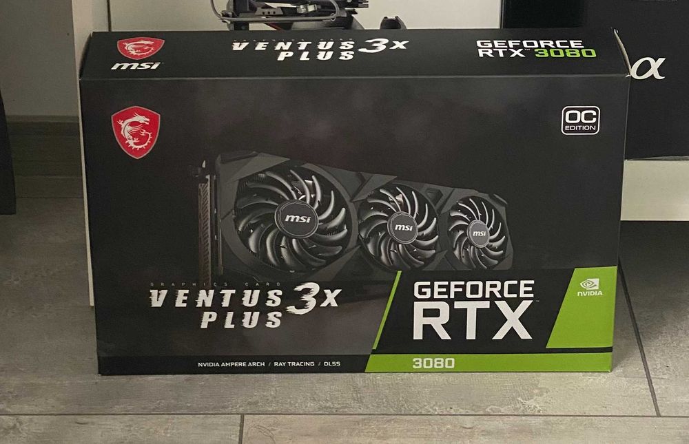 MSI GeForce RTX 3080 Ventus 3X Plus 10GB — отлично състояние, кутия
