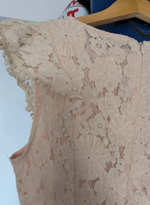 Rochie midi, dantelă, eveniment, botez, cununie