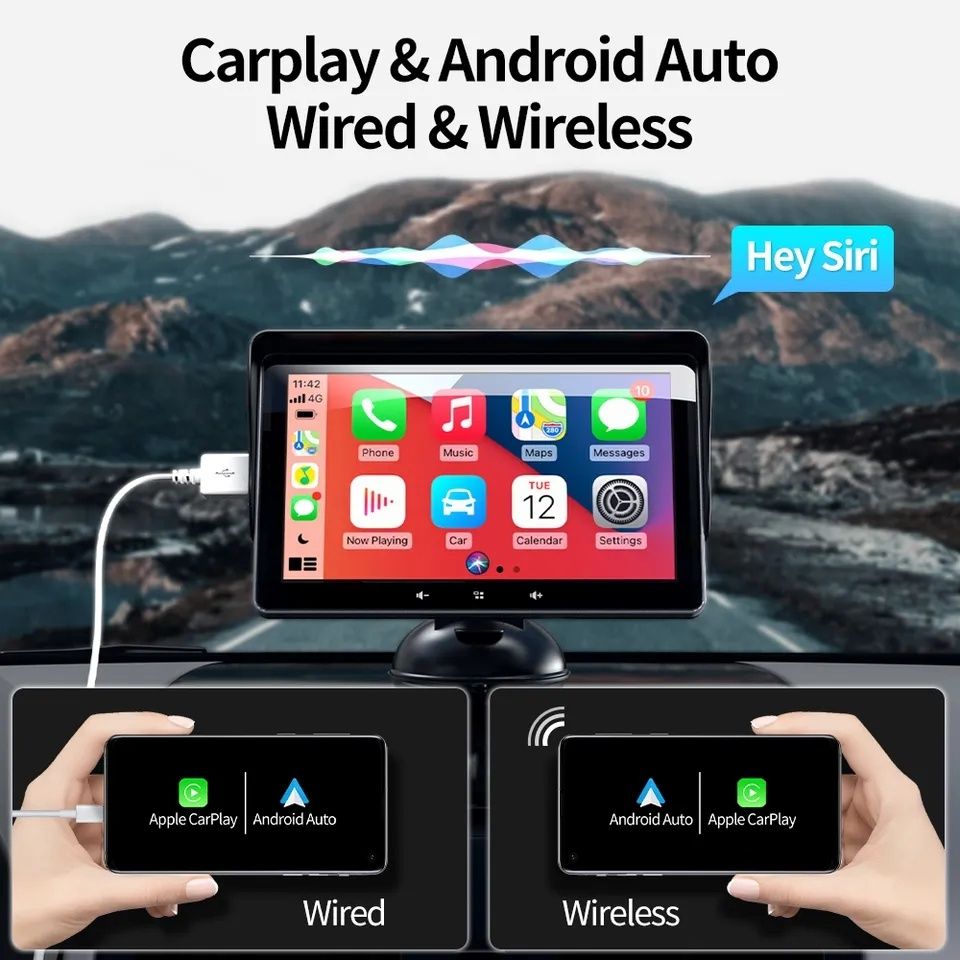 CAR PLAY Мултимедия 7 инча carplay android auto монитор универсална