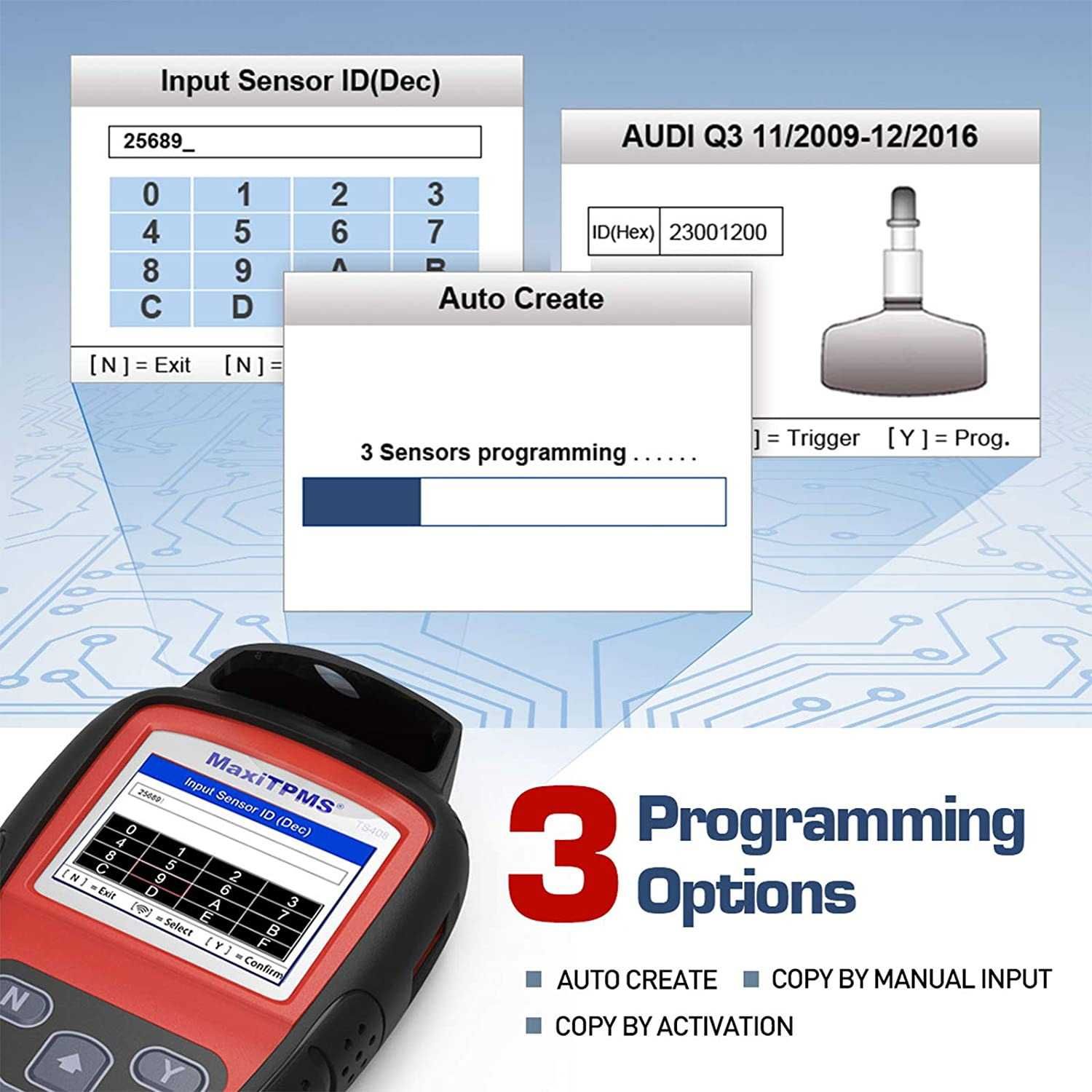 Уред за програмиране на датчици за гуми Autel MaxiTPMS TS408