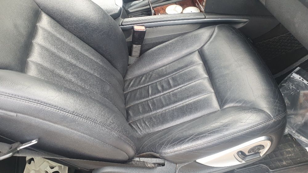 interior piele negru Mercedes ML W164 scaun sofer pasager bancheta
