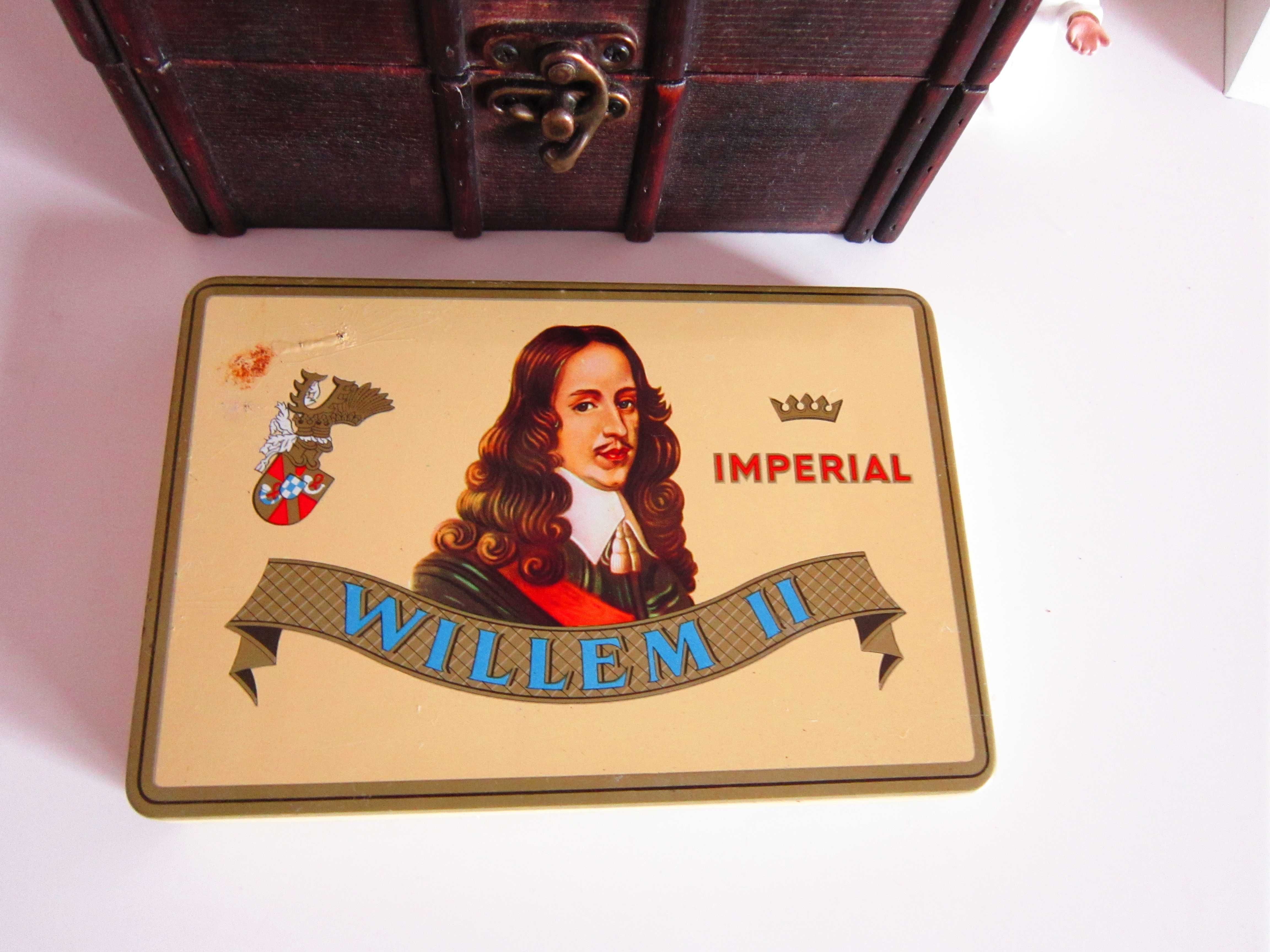 cutie metalica vintage ambalaj  trabucuri tigari Willem II Olanda