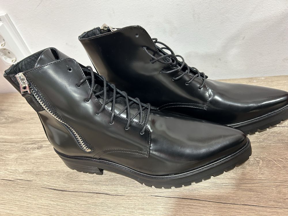 Ghete de piele interior exterior, Uterque by Massimo Dutti