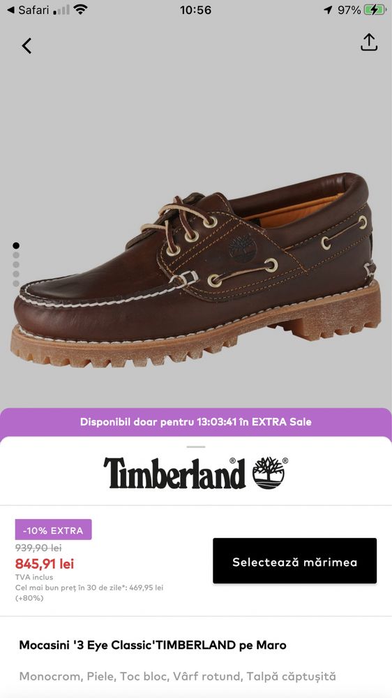 Mocasini Timberland 3 Eye Classic