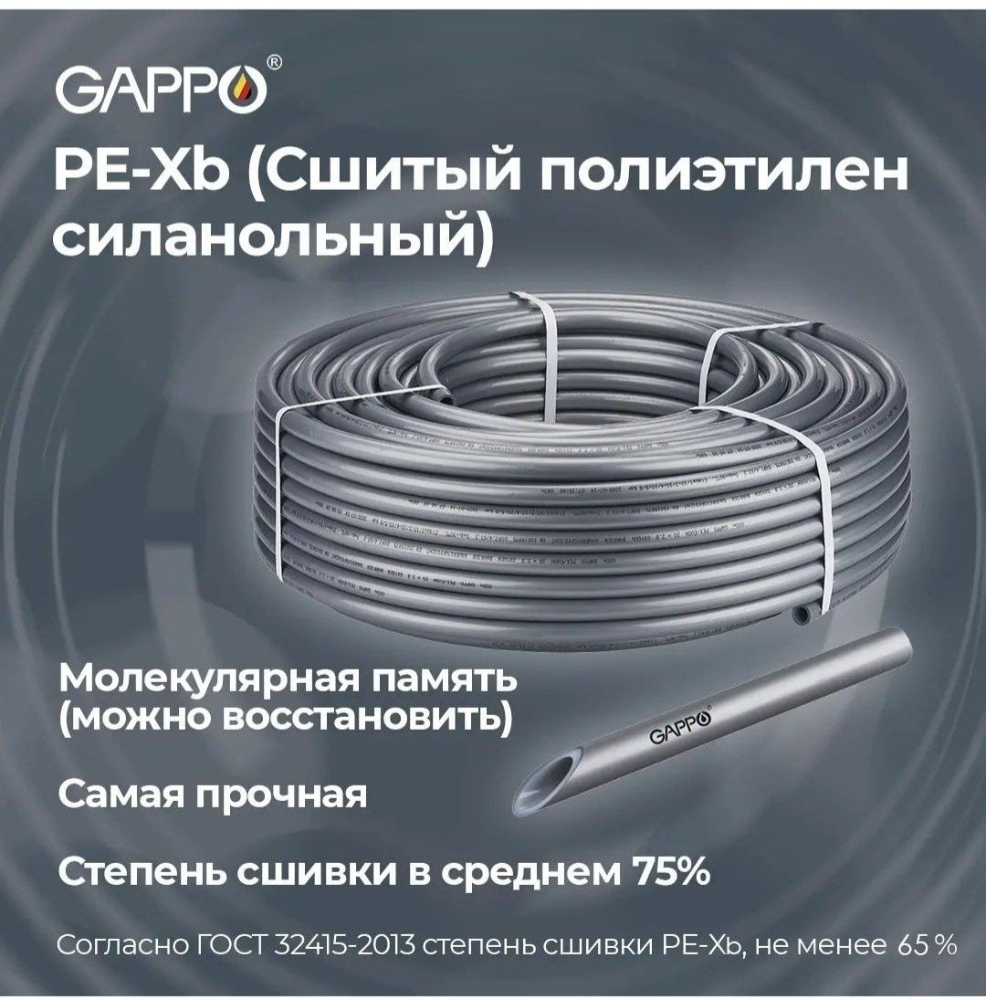 Gappo Труба PEXb/EVOH с кислородным барьером для систем радиаторного и