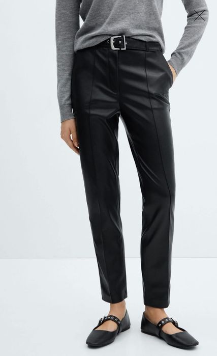 Pantaloni piele eco noi, cu eticheta MANGO colectia noua