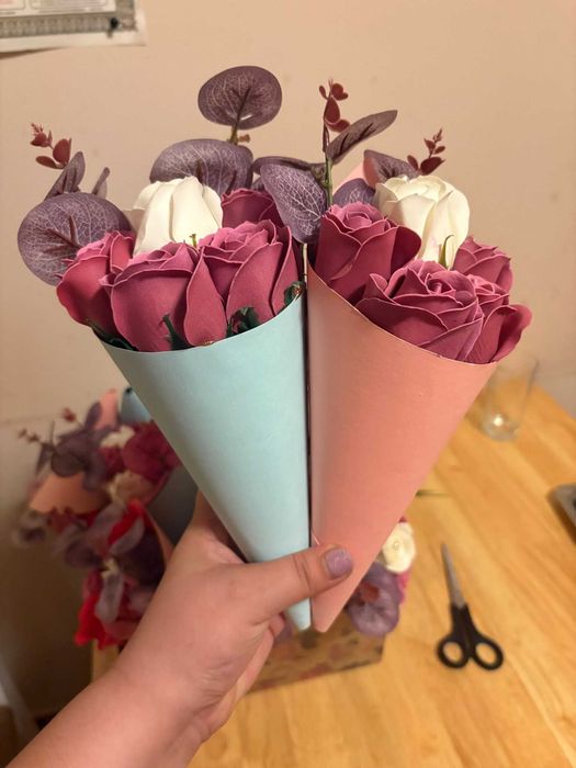 flori handmade din sapun, buchete si seturi