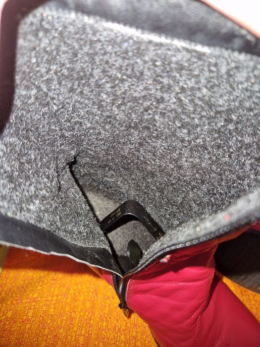 Botine damă din piele culoare roșie