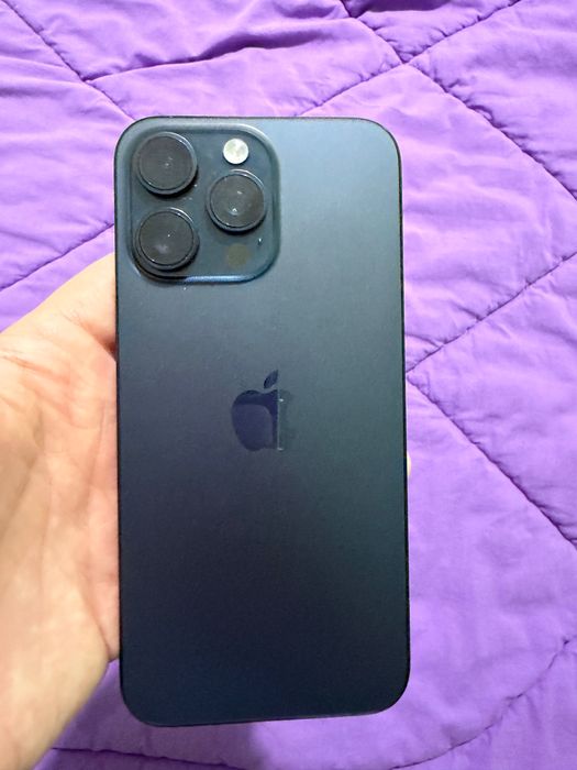 Iphone 15 Pro Max Titanium Blue, с остатъчна гаранция до 01.2027г.