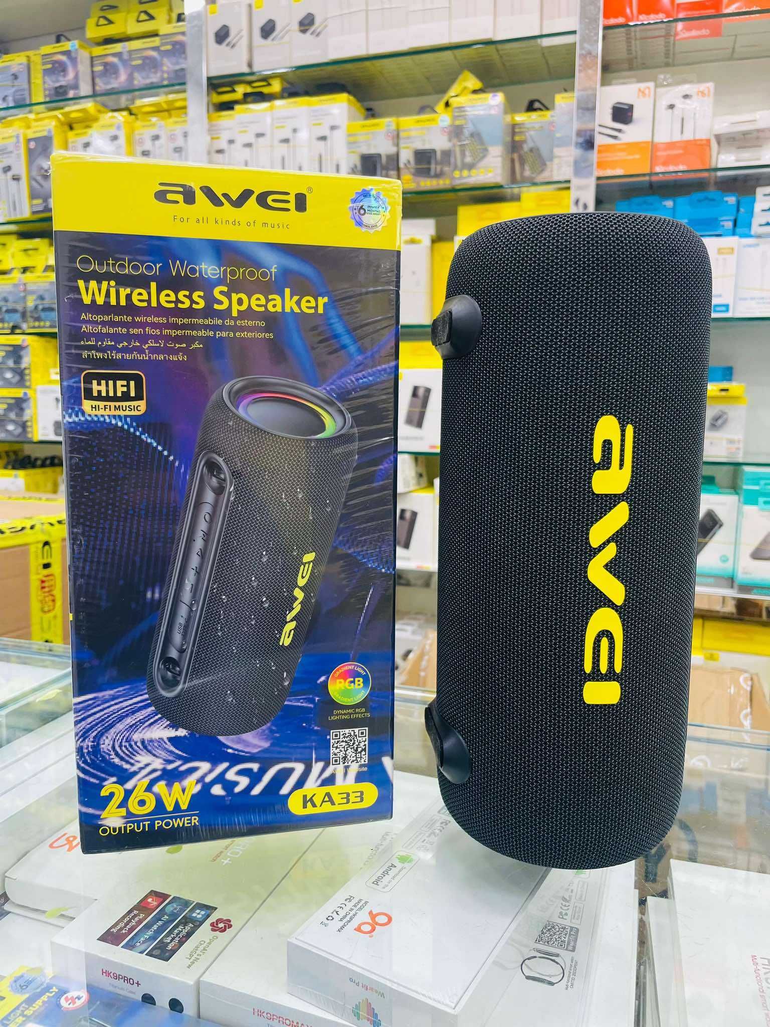 Awei KA33 — Мощная беспроводная колонка с RGB 26 Вт. Есть доставка