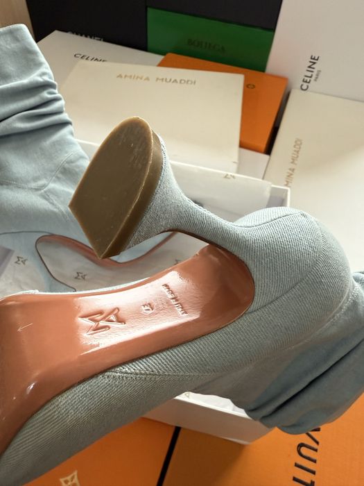 Amina Muaddi дамски дънкови ботуши New Season