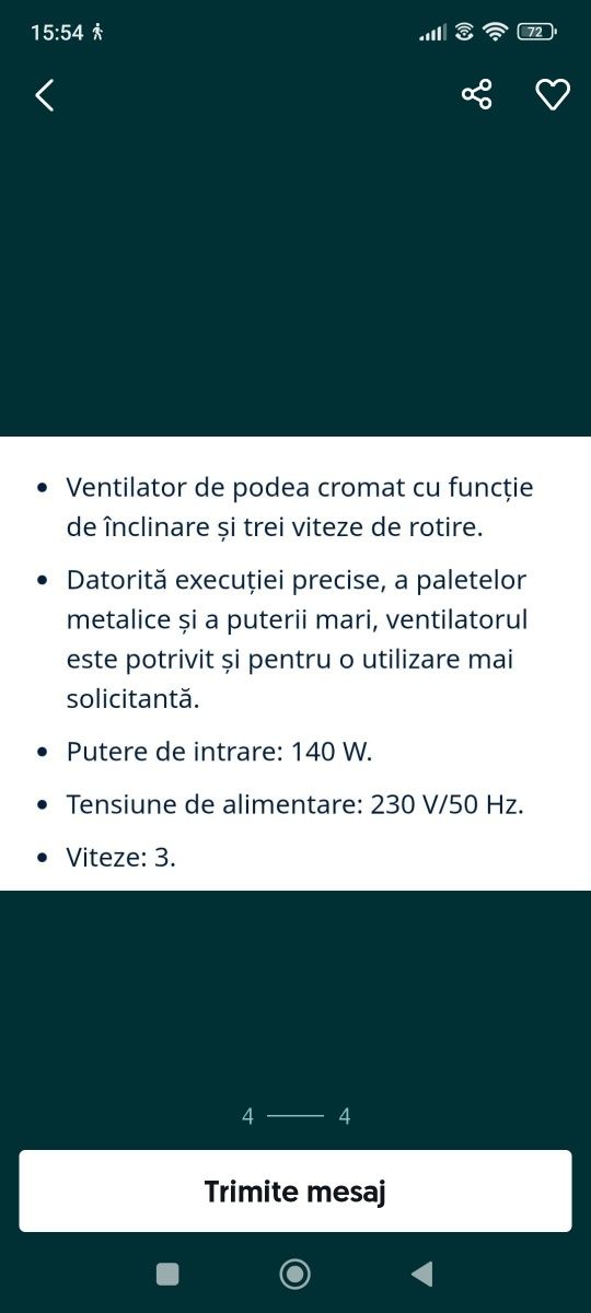 Ventilator inox nou