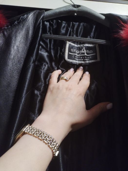 Geacă Premium Damă – Blană Naturală & Piele de Înaltă Calitate, Nouă-