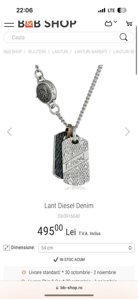 Lant barbatesc Diesel model de exceptie original nou