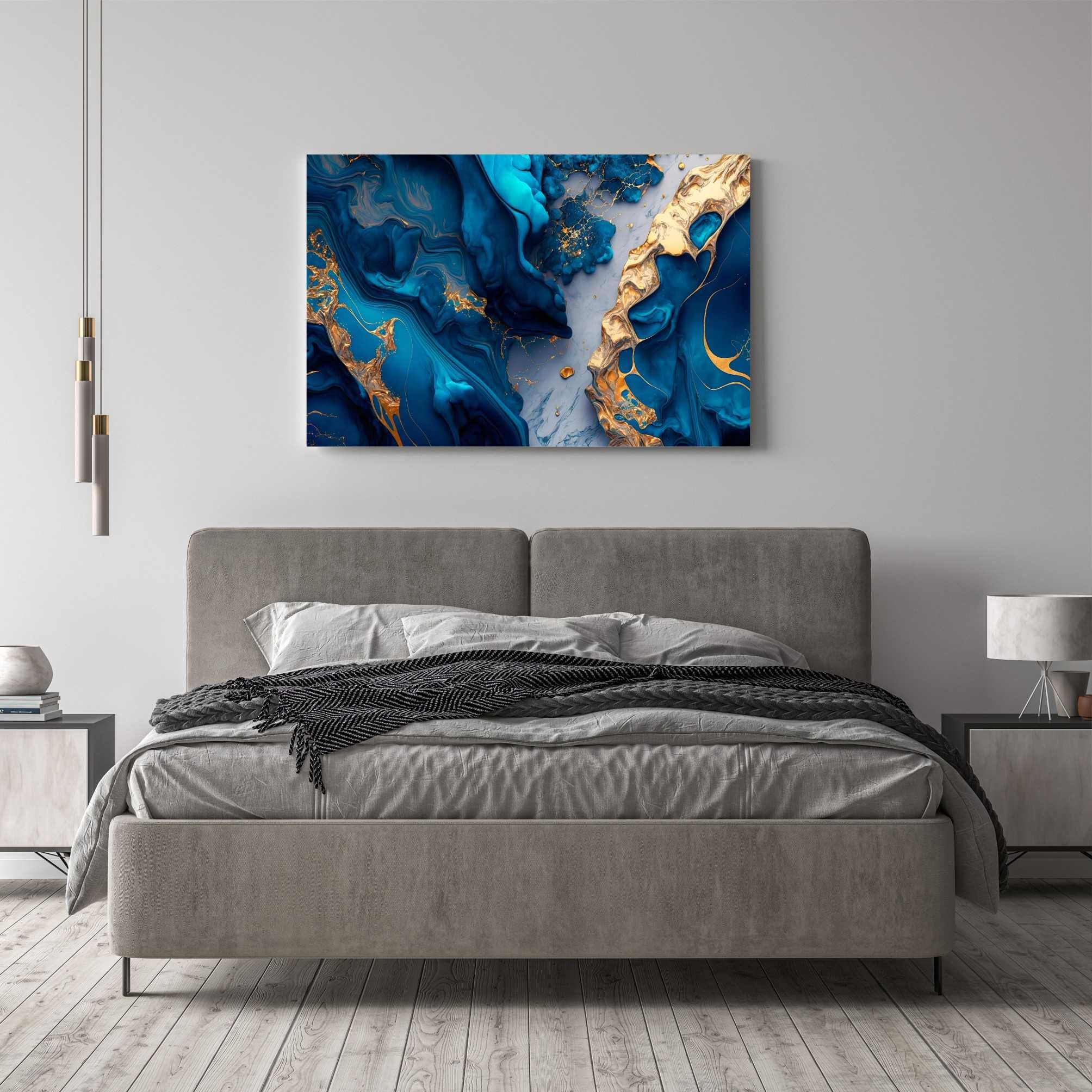 Tablou Canvas Abstract Golden Marble 100x70cm