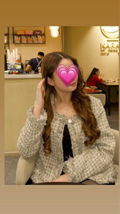 Твидовый пиджак в корейском стиле