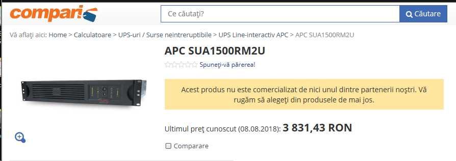 UPS APC Smart 700-1500VA, SINUS PUR(centrale,etc) AVR, cu/fara bat noi