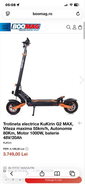 KuKirin g2 MAX in stare foarte buna