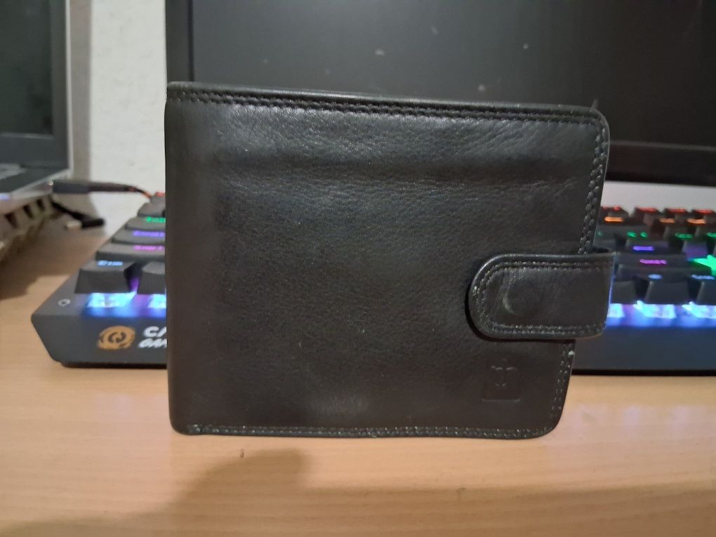Мъжки портфейл Dugros, Естествена кожа, 4704, Черен