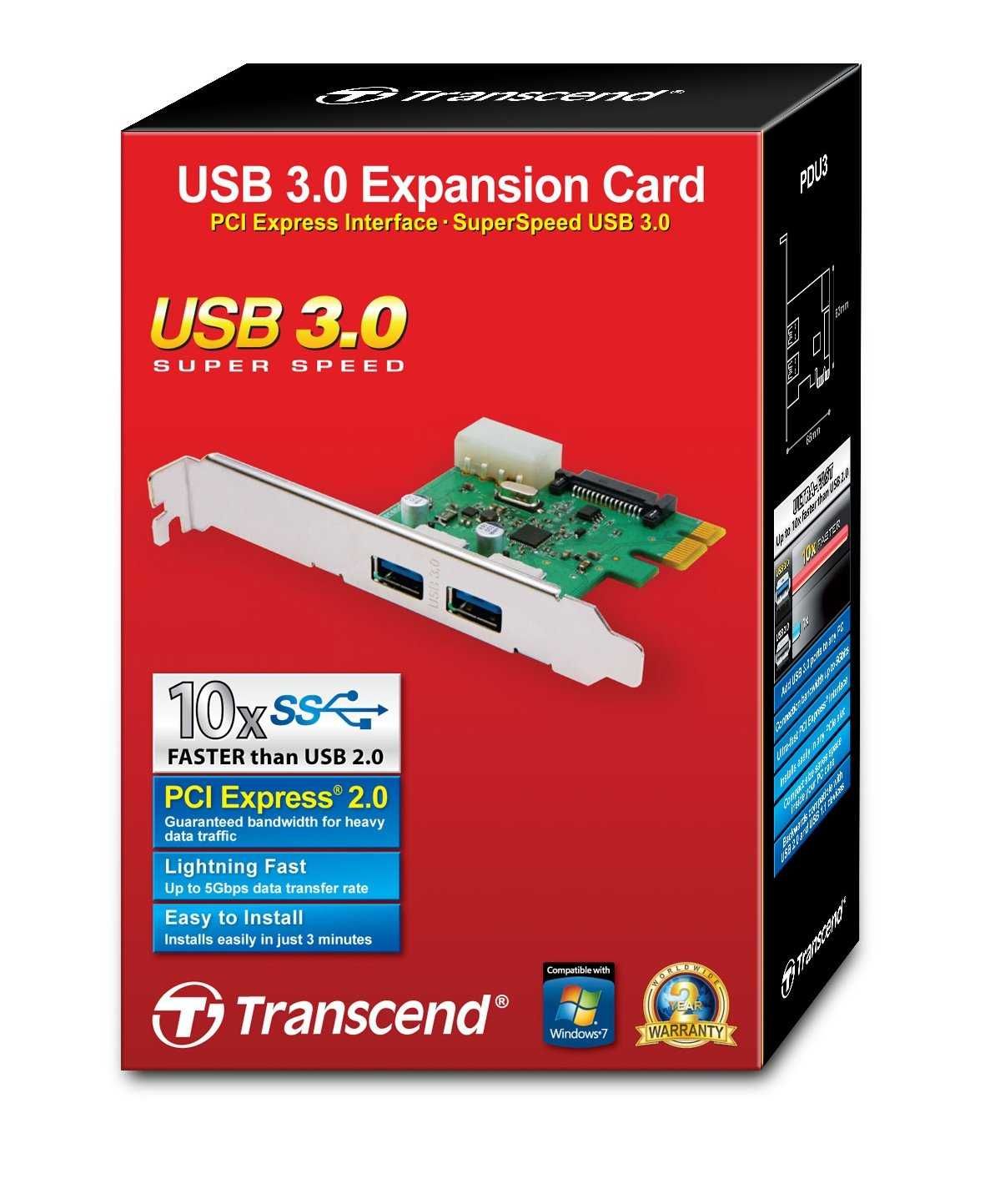 Placa Pci express cu 2 porturi usb 3.0 externe