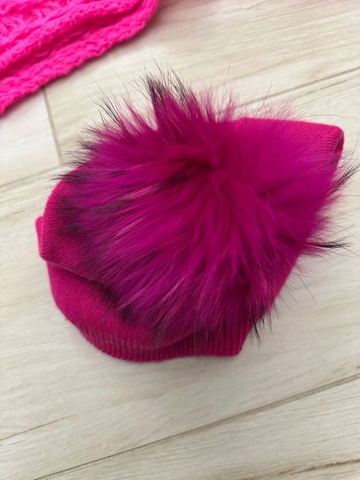 Caciula cu mot din blana naturala