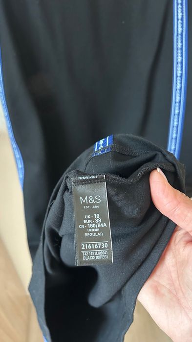 Черна дълга рокля M&S, размер М. Чисто нова
