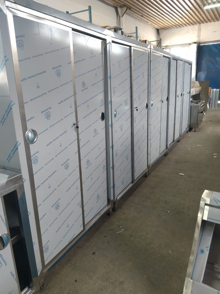 Dulap inox cu 3-4 polite usi culisante / Dulap inox vertical  Horeca /