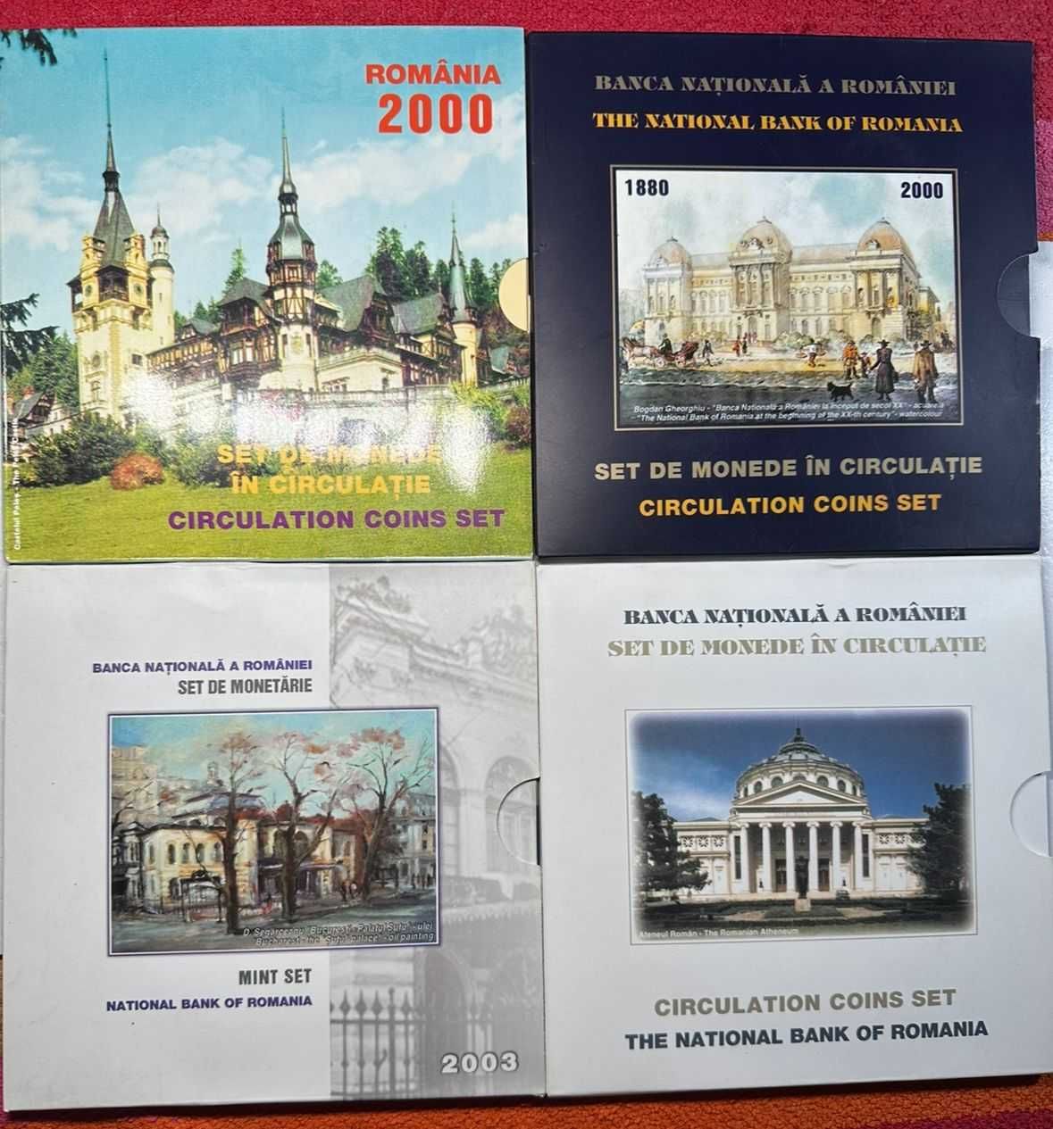 SET MONETARIE Romania BNR - 2000 - 2010 - 11 Bucati - Medalie Argint !