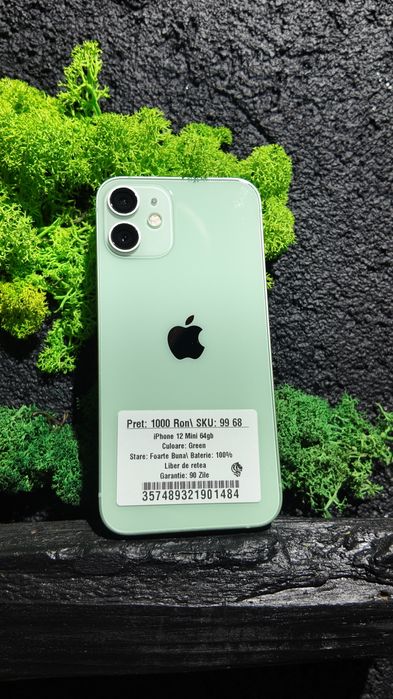 iPhone 12 Mini 64gb Green Neverlocked Bat 100%/Fact+Garantie