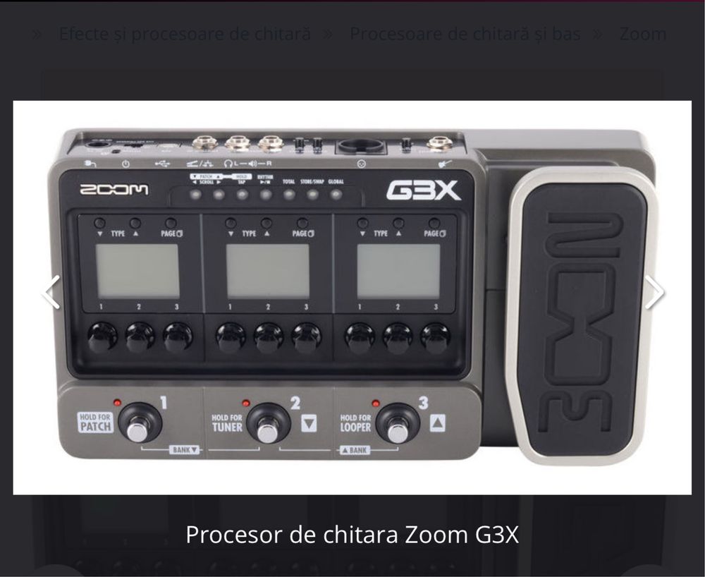 Vand procesor chitara Zoom G3X ca nou!