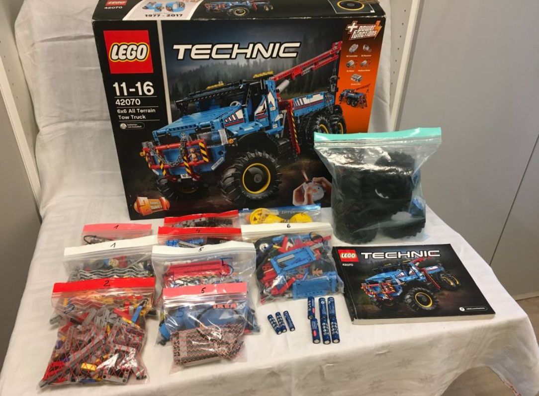 LEGO Technic 42070 6x6 All Terrain Tow Truck, лего, дистанционно