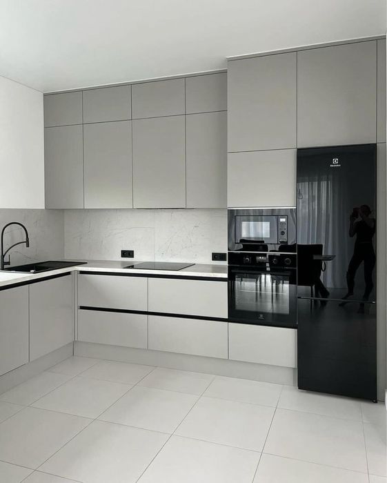 Угловая Кухня Кухонная Мебель Кухня Прямая Прихошка Шкаф Мебель Кухни