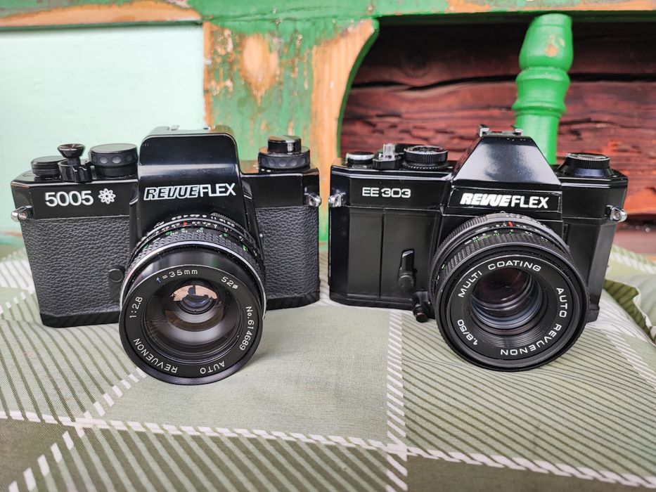 Aparate foto Revueflex EE303 și 5005 - timpi 1/2000, impe