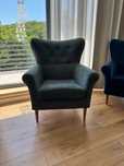 Vand 2 fotolii tip scandinav, tapițerie catifea – super confortabile